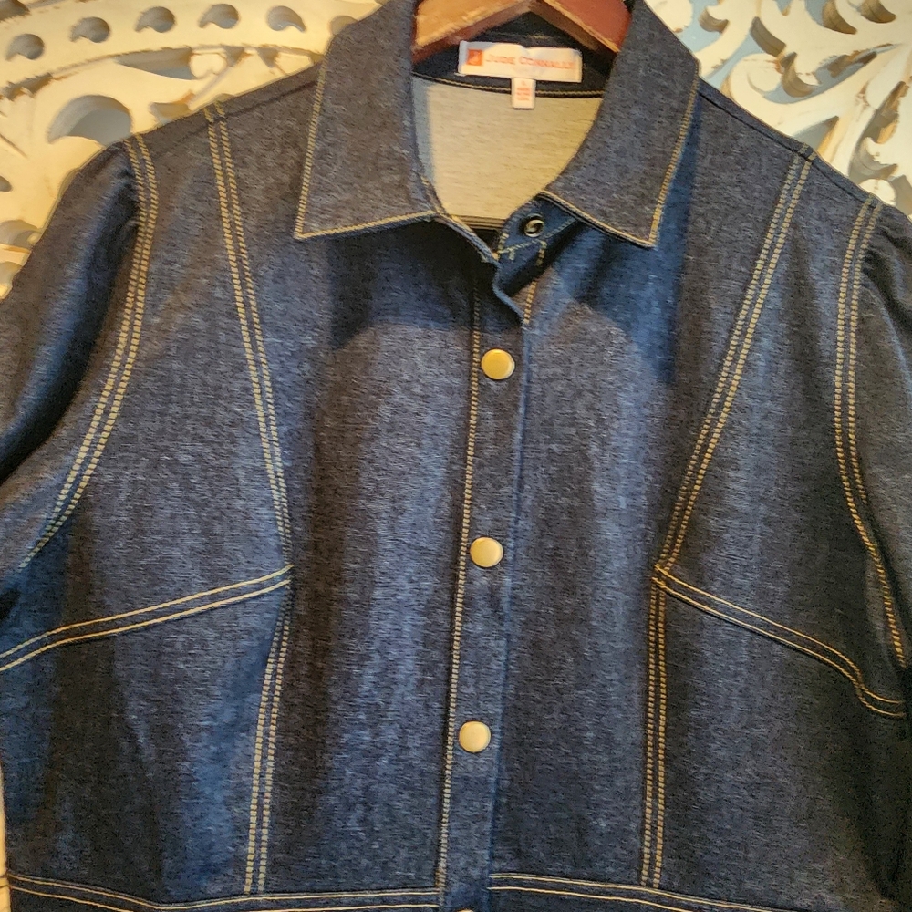 JUDE CONNALLY SOLANGE JUDE DENIM DRESS NAVY NWOT SIZE LARGE - Picture 14 of 16